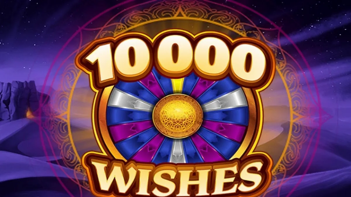 Interface do jogo de slot 10000 Wishes com elementos mágicos